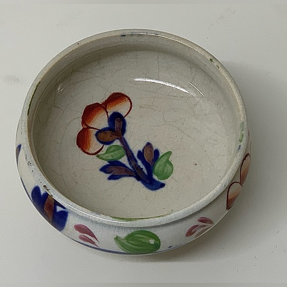 Early 19th Century Gaudy Welsh GRAPE Pattern Miniature Pedestal Sugar Bowl - Picture 2 of 15